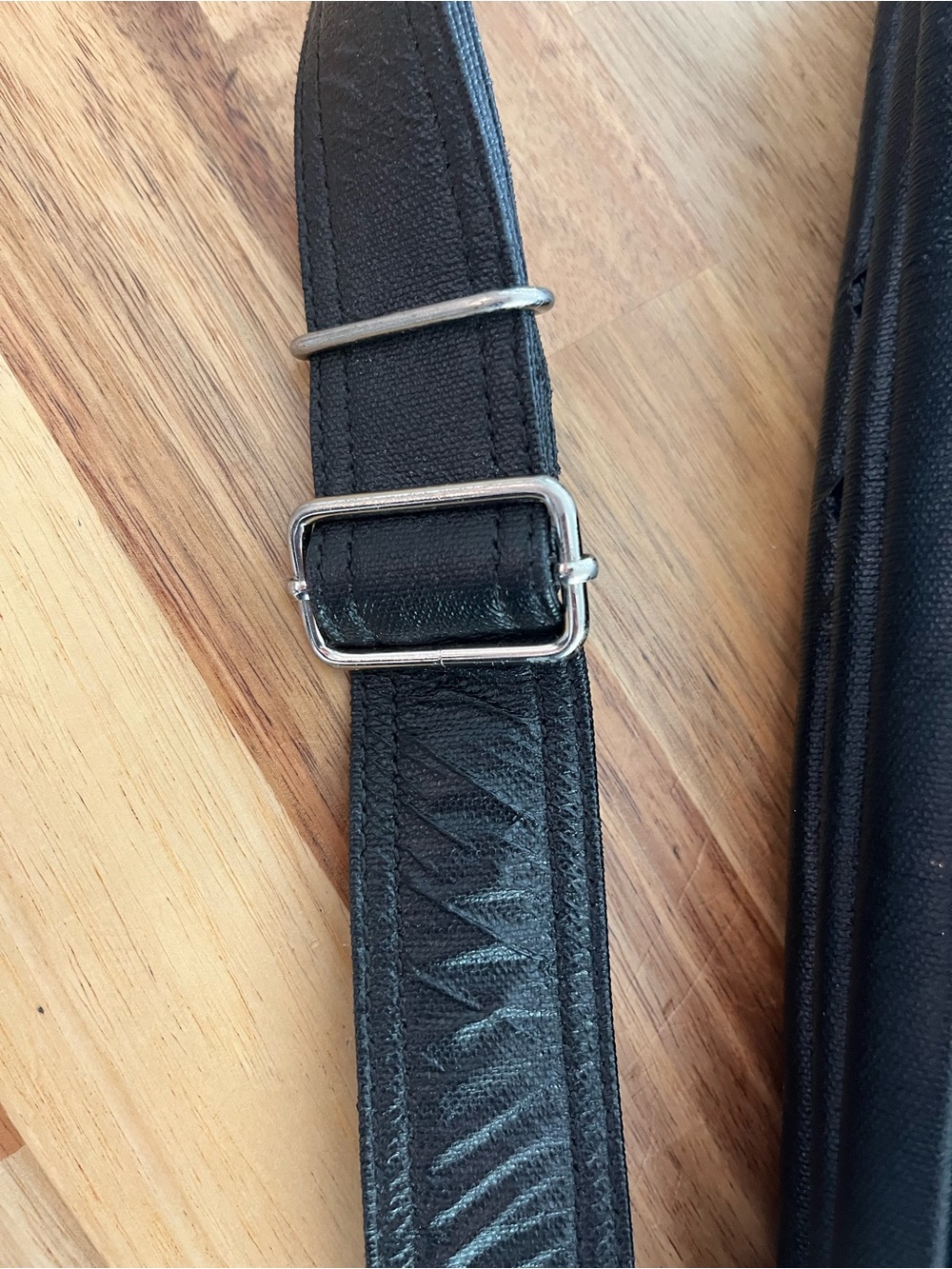 Porter International Black Leather Messenger Bag with Front Pockets - Picture 11 of 14